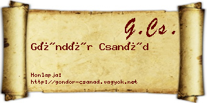 Göndör Csanád névjegykártya